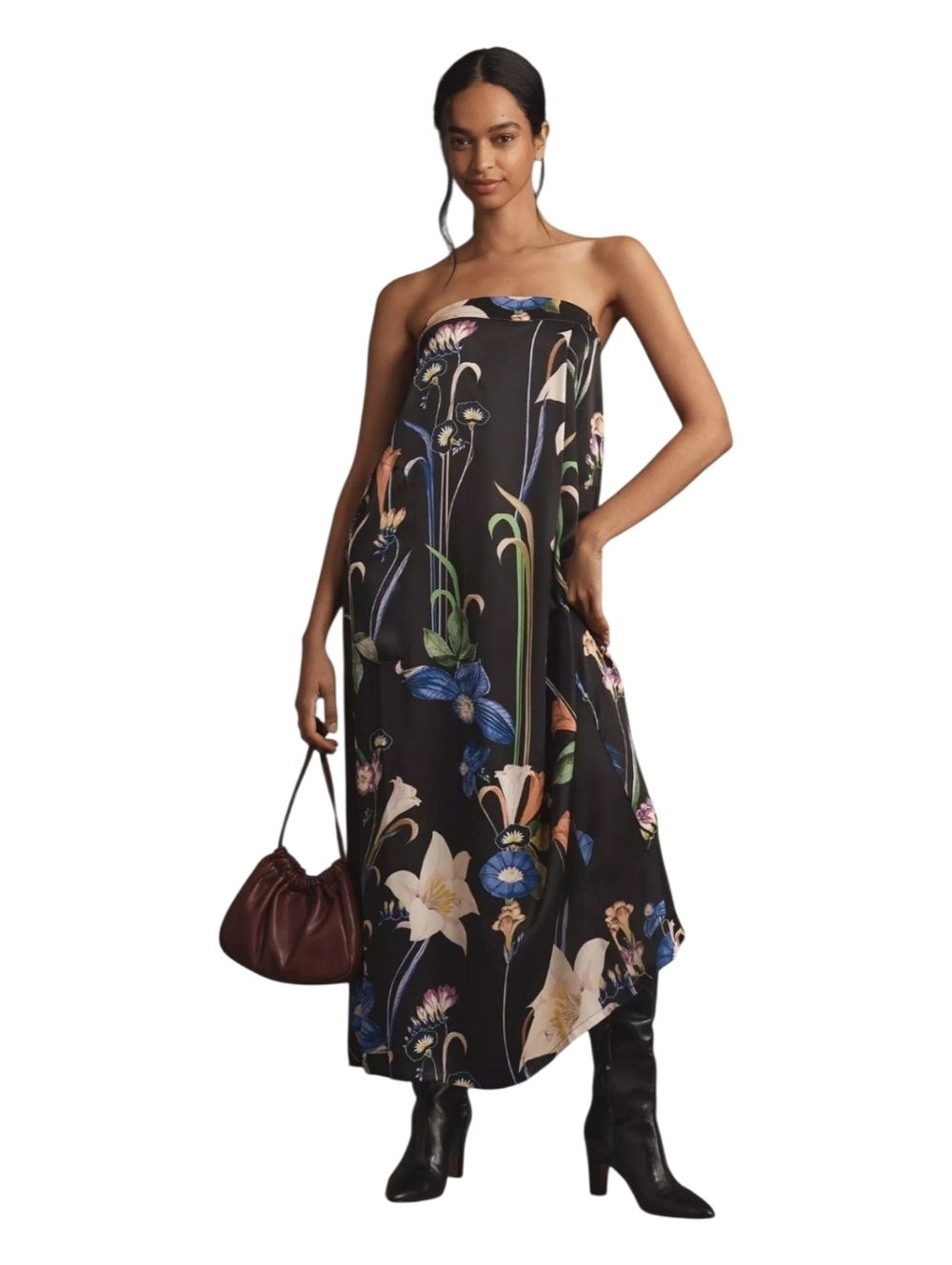Corey Lynn Calter Strapless Maxi Dress Size XL 14 - 16 New With Tag Floral